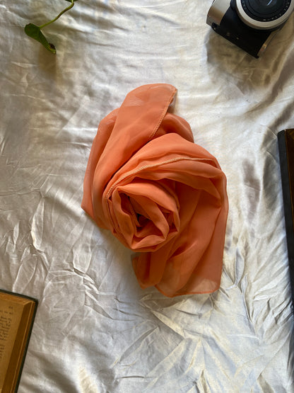 Orange silk scarf