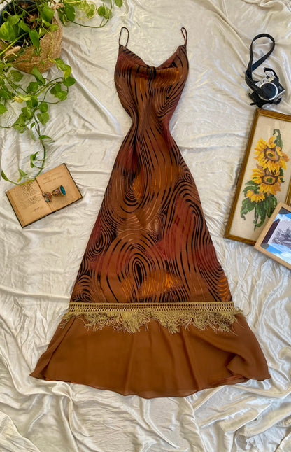 The “ Ophelia “ dress in brown
