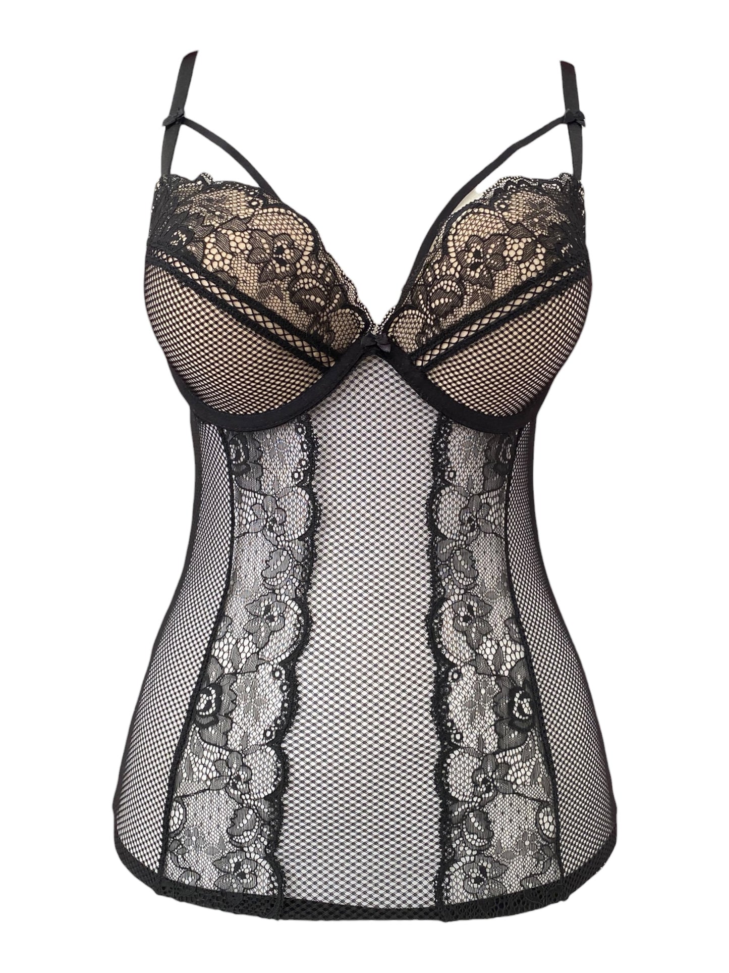 Midnight allure lace bodice