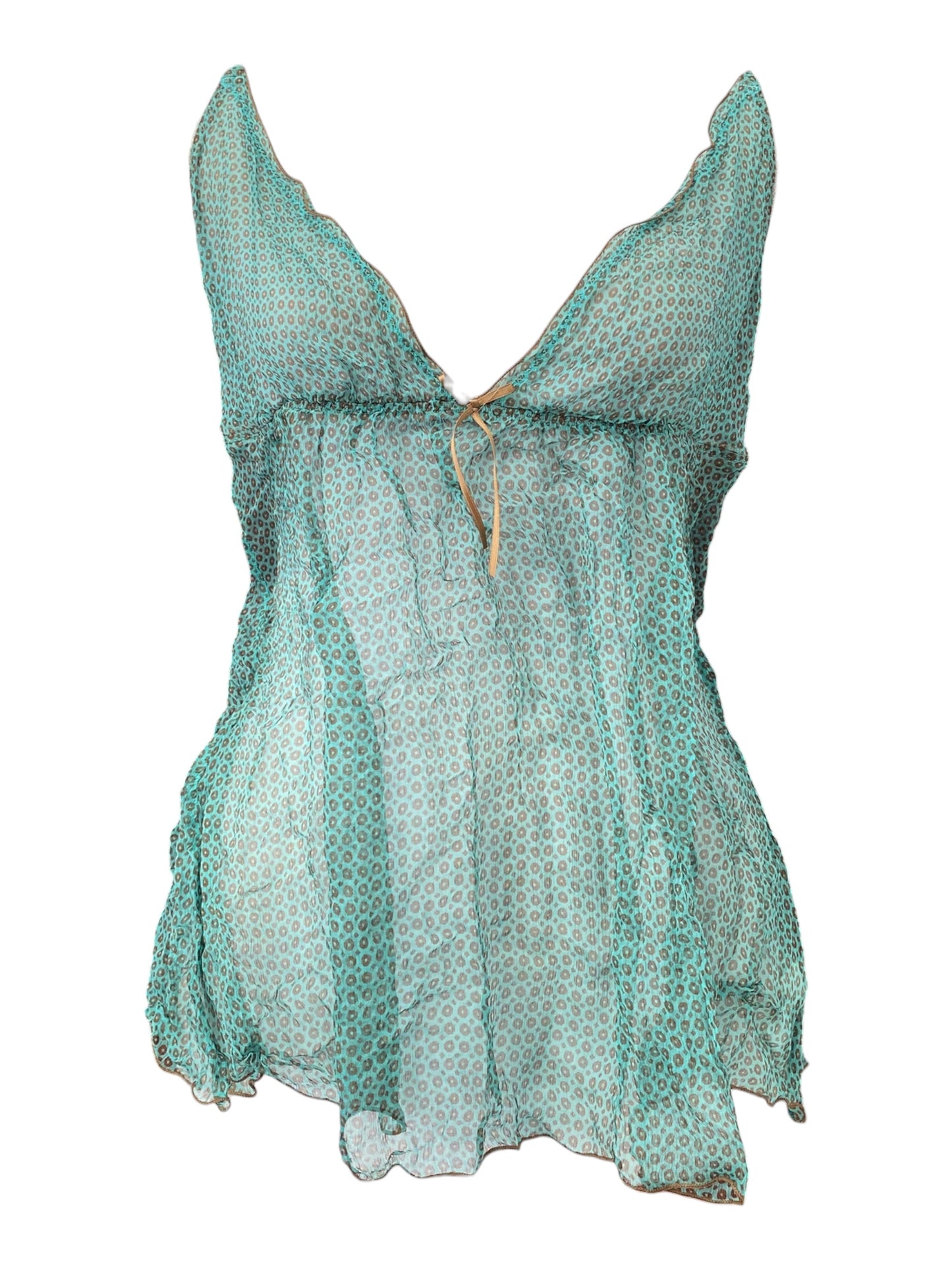 100% silk seafoam whisper sheer top