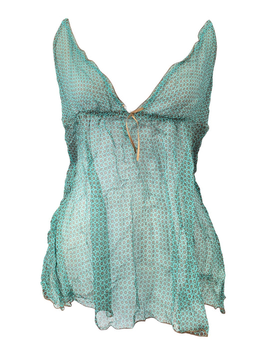 100% silk seafoam whisper sheer top