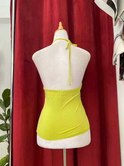 Light green y2k halter top