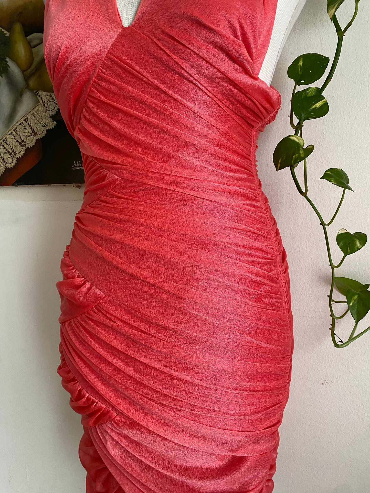 Brand new coral summer bodycon dress