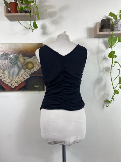 100% silk beaded top