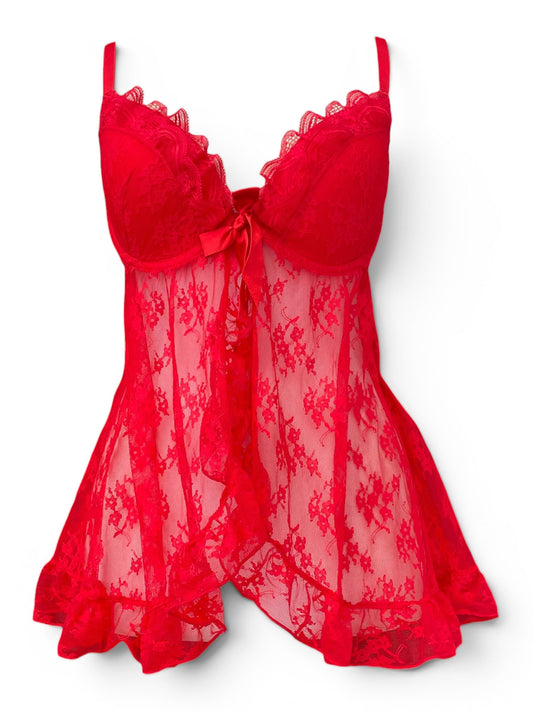 Red corset top
