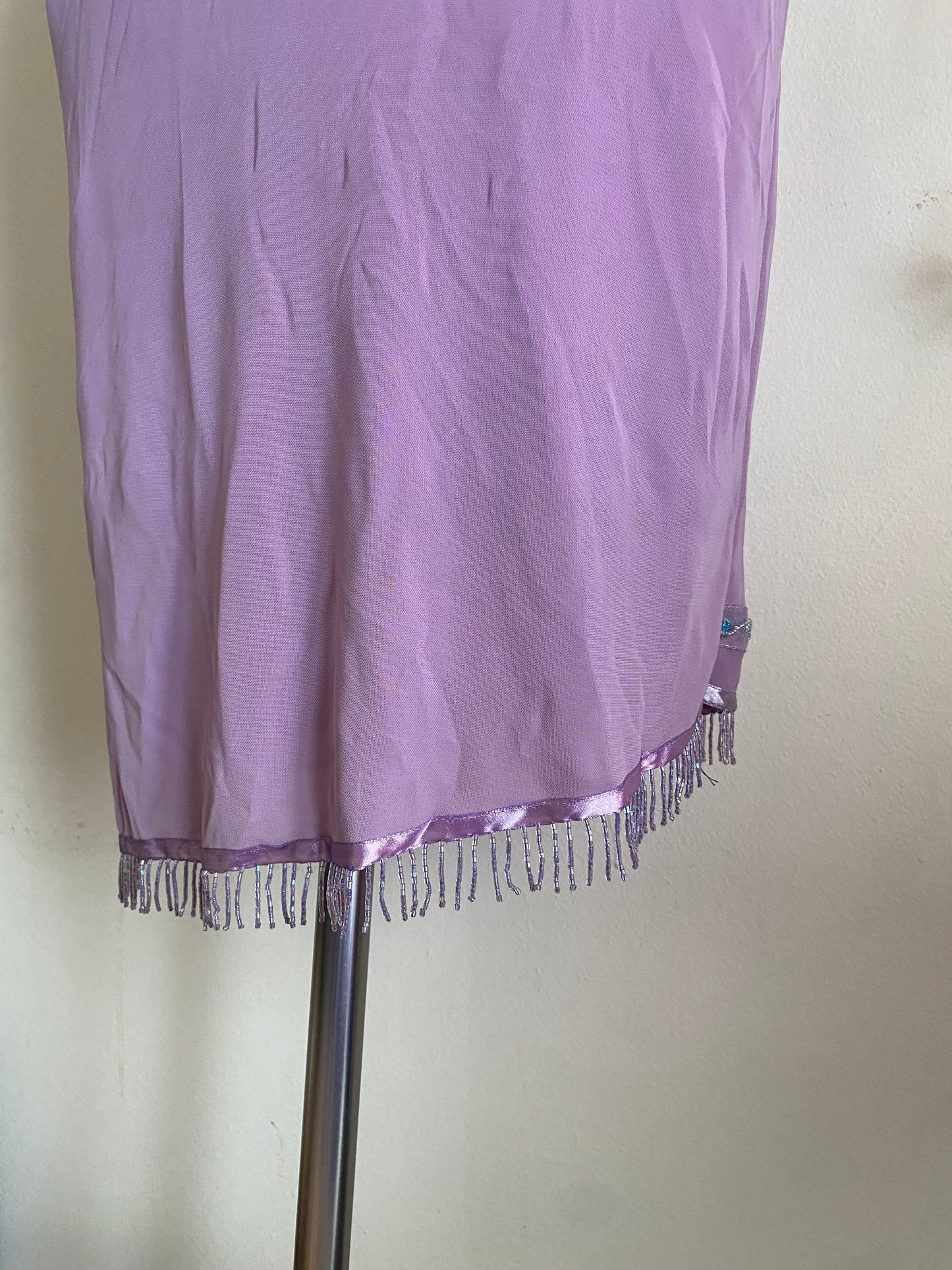 Brand new lilac midi skirt with handbeaded details