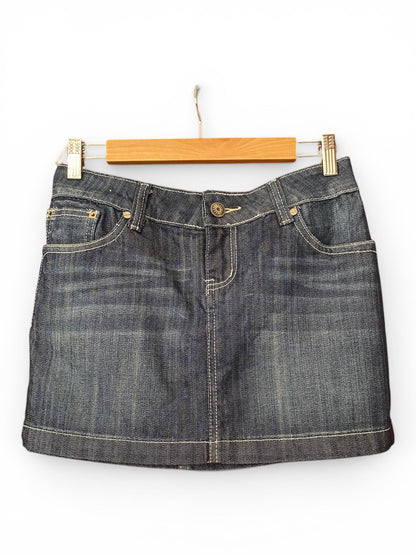 Mini denim skirt