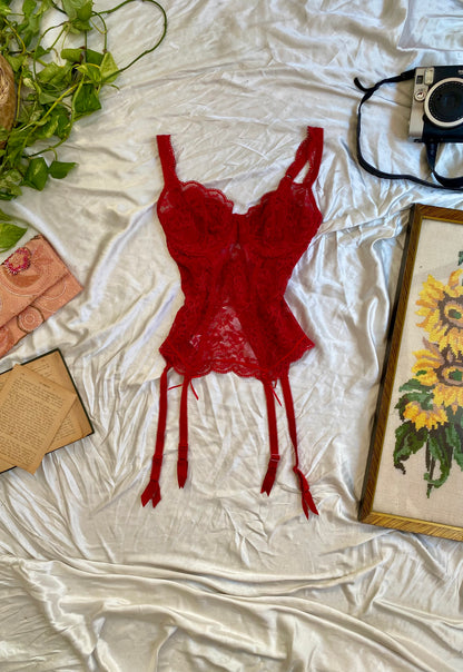 Rouge Jardin Embroidered corset