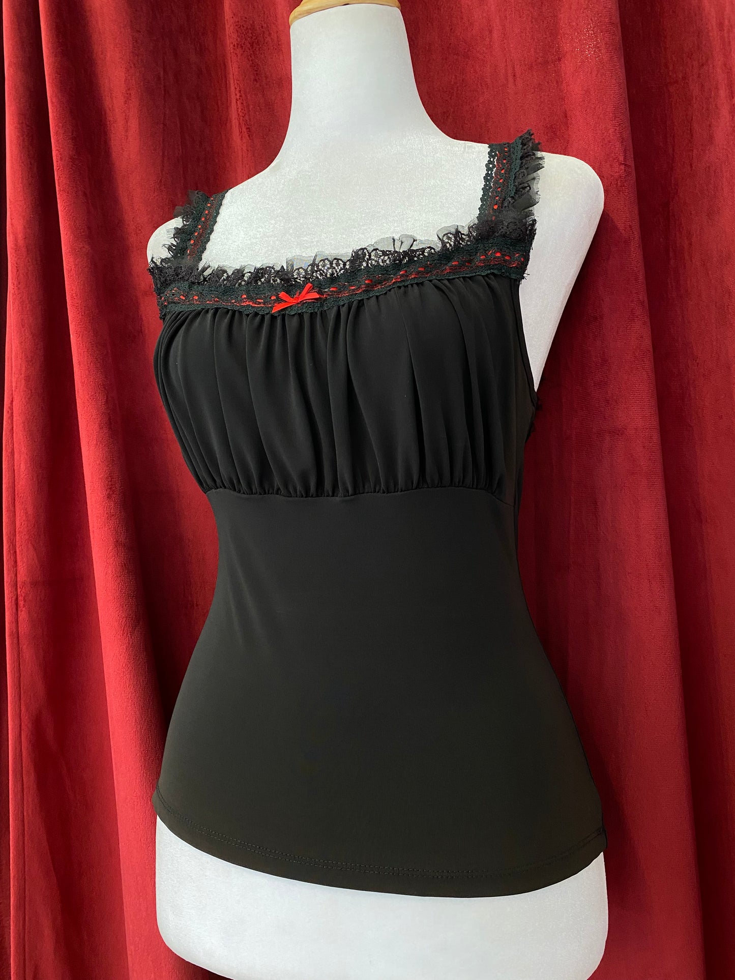 Morgan de Toi black y2k top with ruffled details 💋