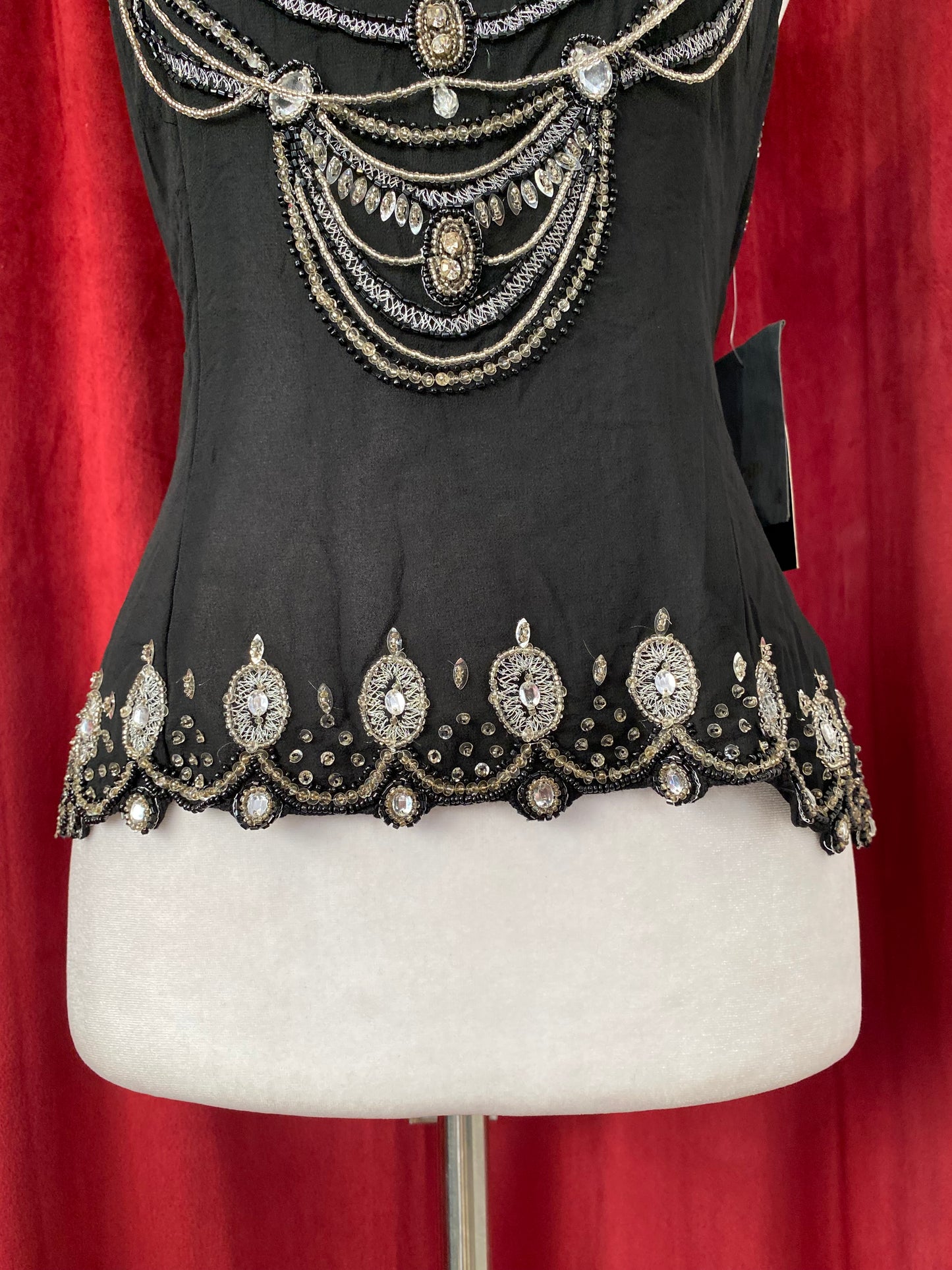 The Maharani Noir Silk Camisole