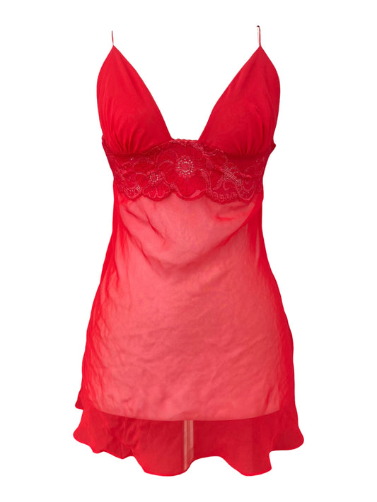Crimson Veil Babydoll