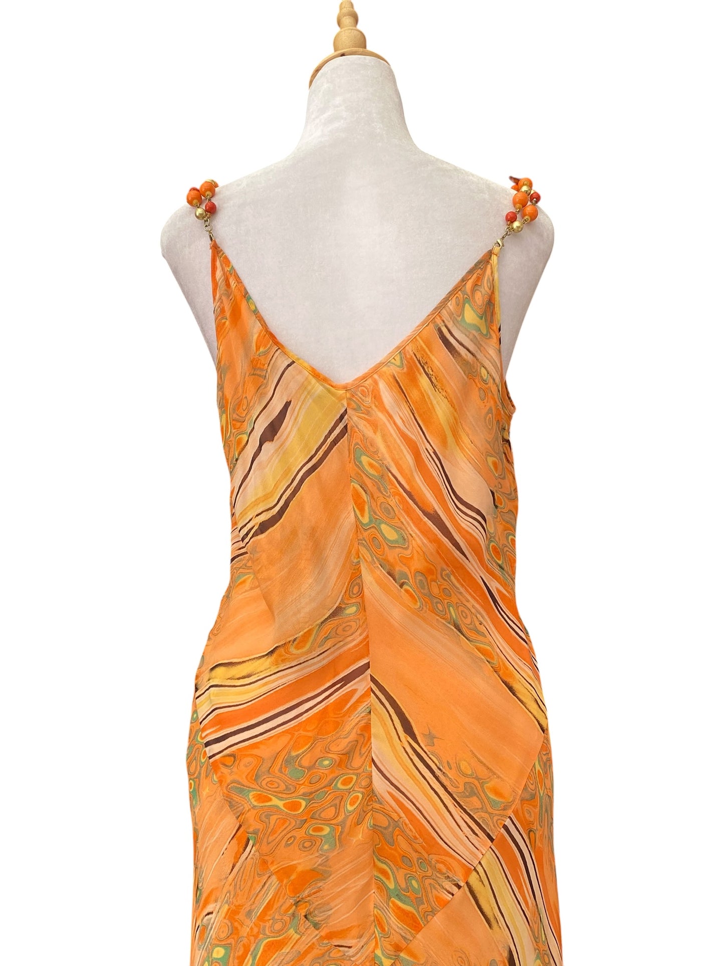 100% silk sunset dress