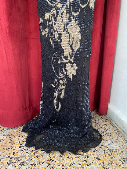 Noir Château Beaded Gown