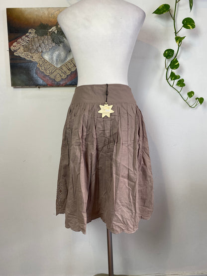 Brand new light brown beaded summer skirt