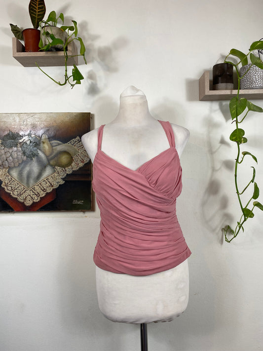 Brand new silk baby pink corset