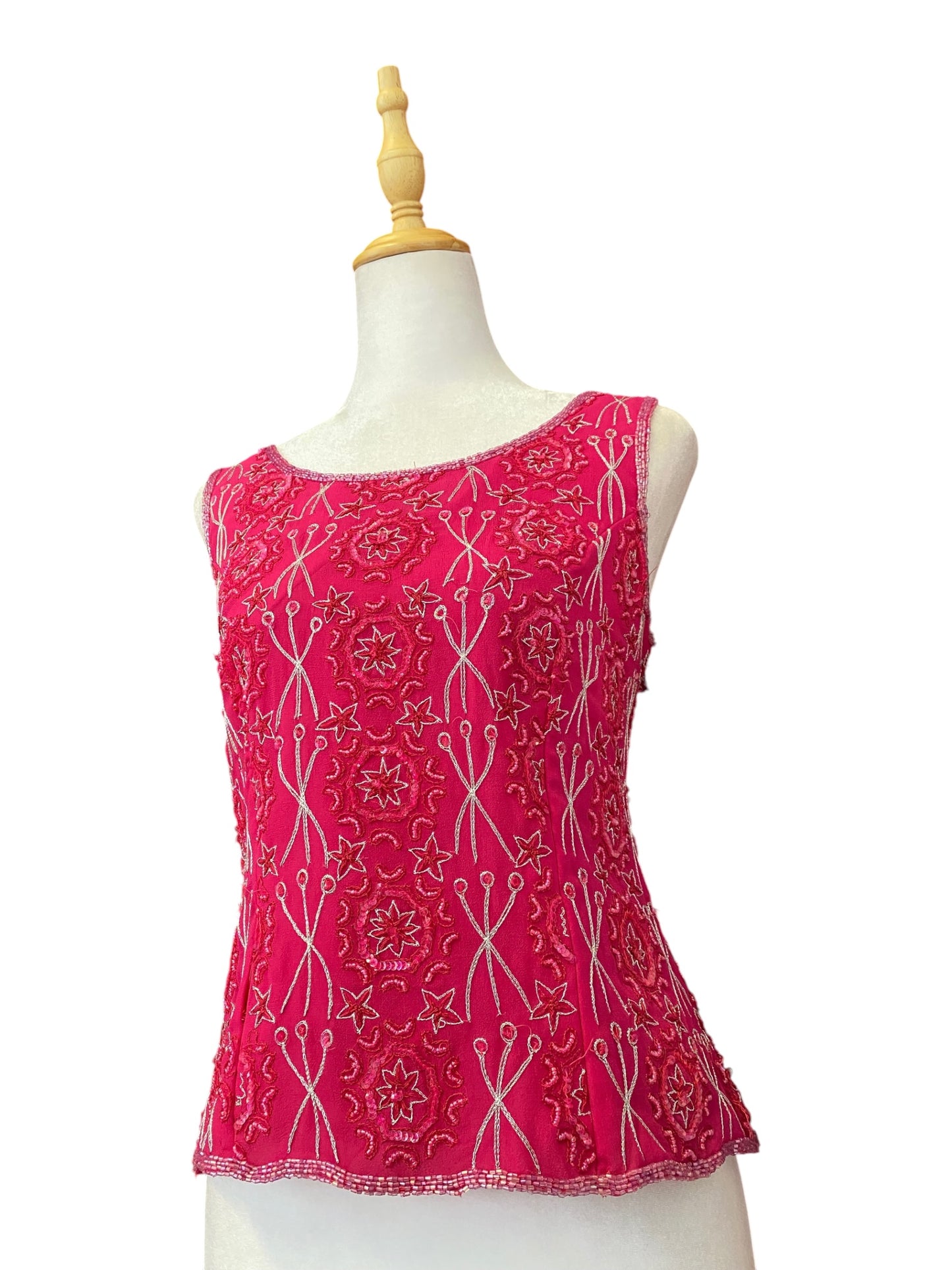 100% silk hot pink top 💞