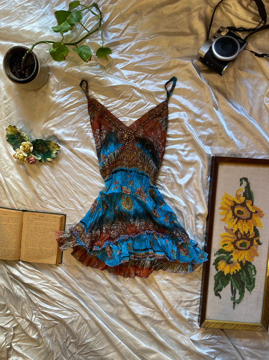 Silk based brand new beaded top