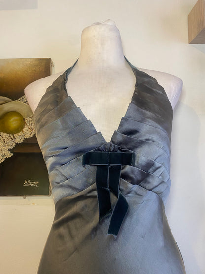 Silk brand new haute couture two toned dress