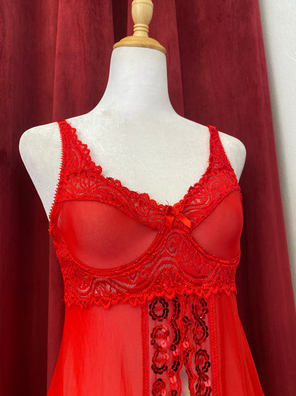 Red sequin corset top 🔥