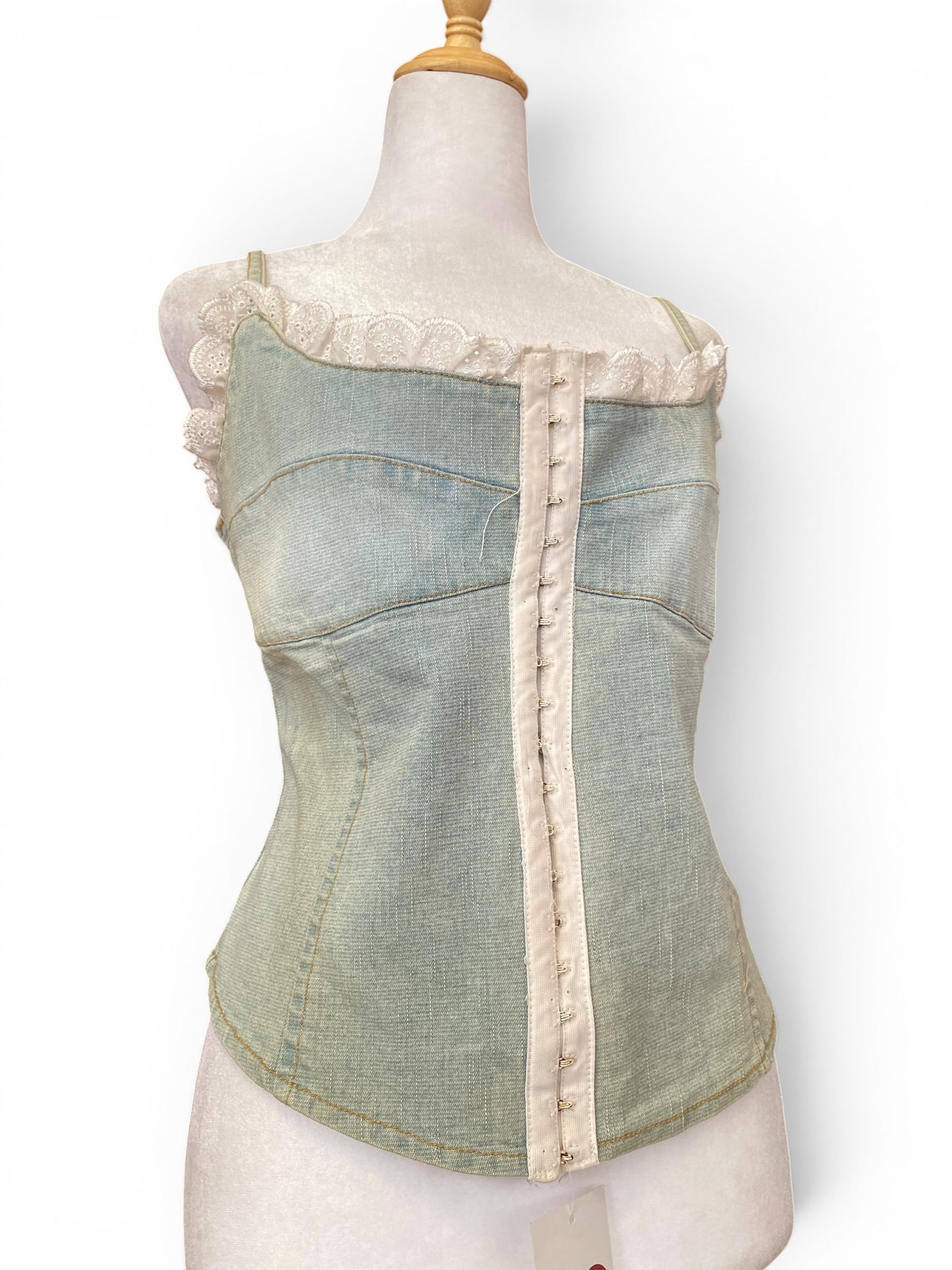 Denim lace corset ✨