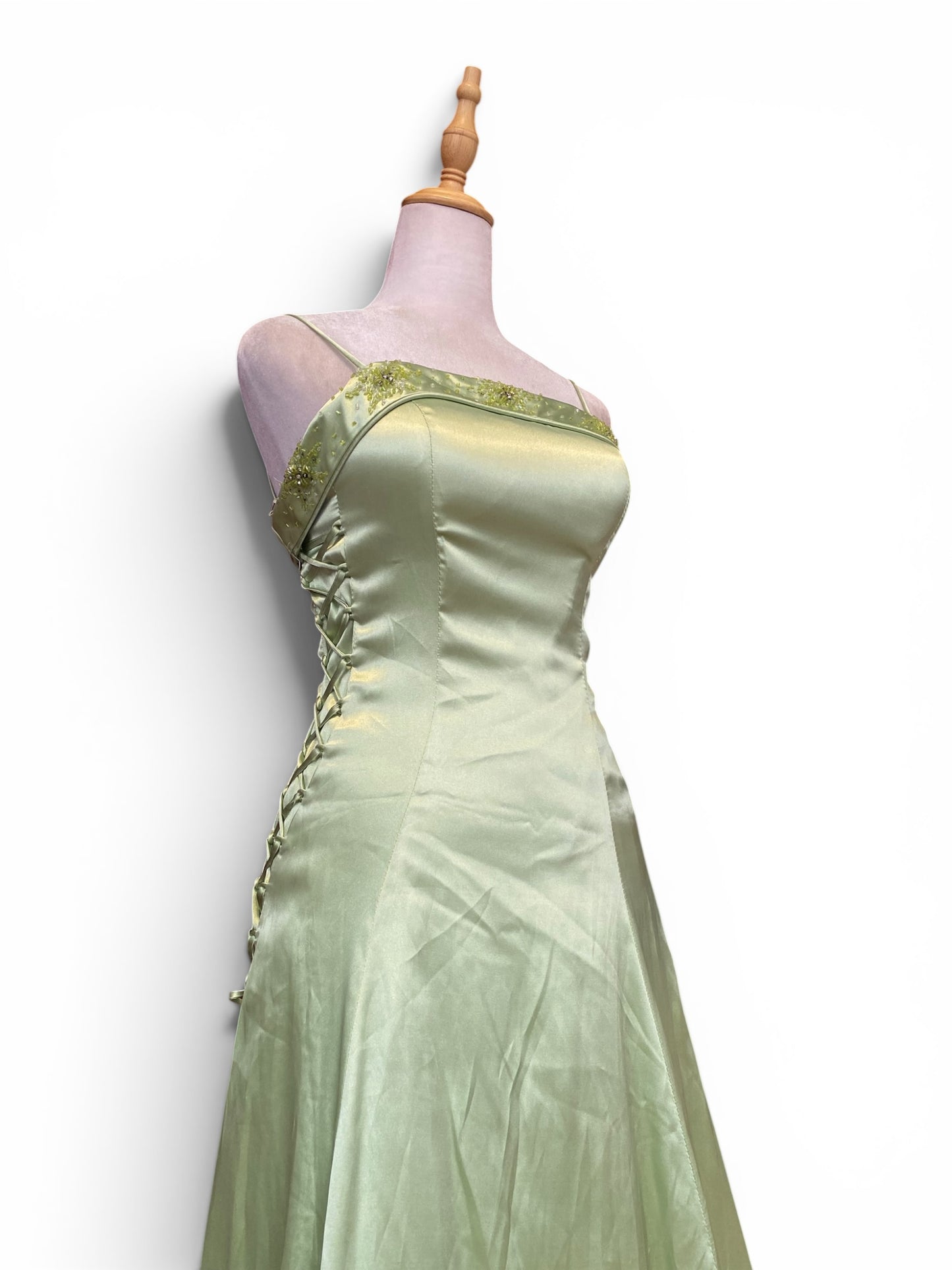 Green fairy corseted dress