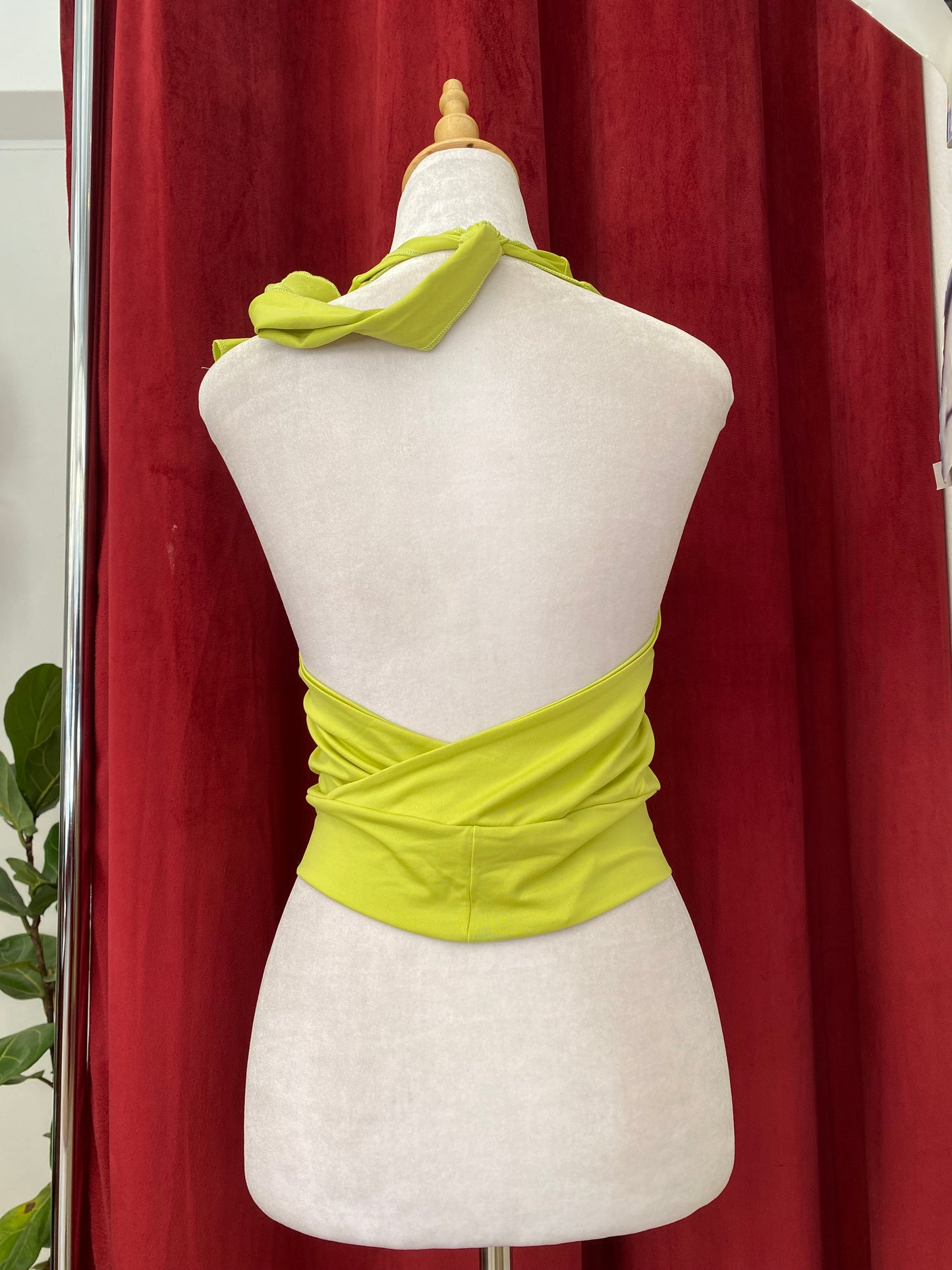 Draped graphic top