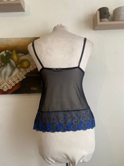 Black floral corset