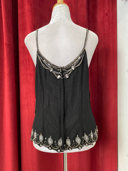 The Maharani Noir Silk Camisole