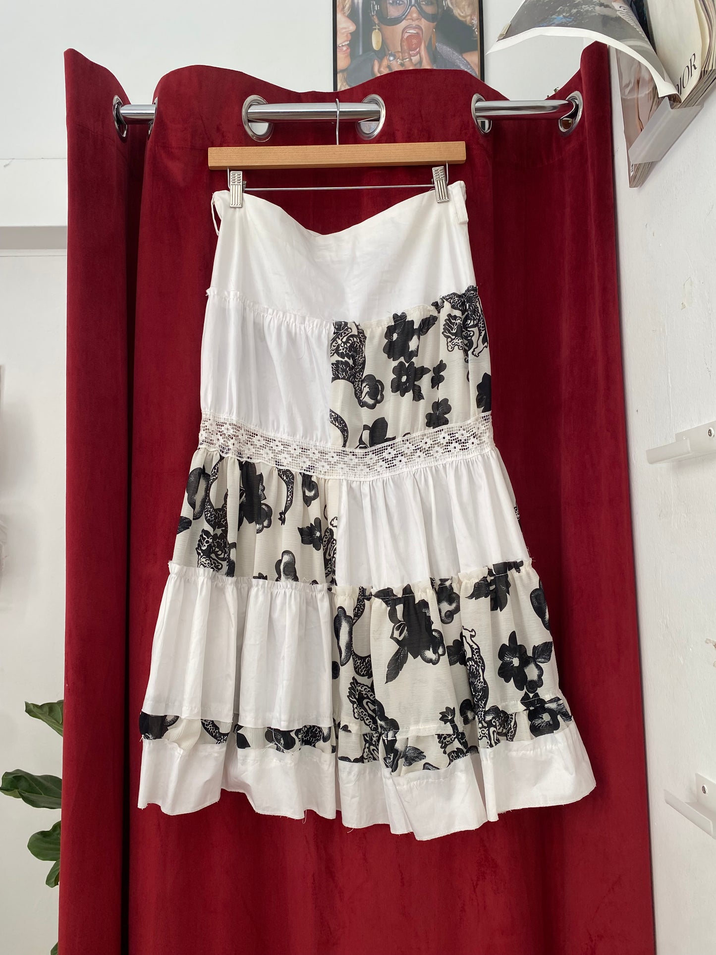 White patchwork skirt