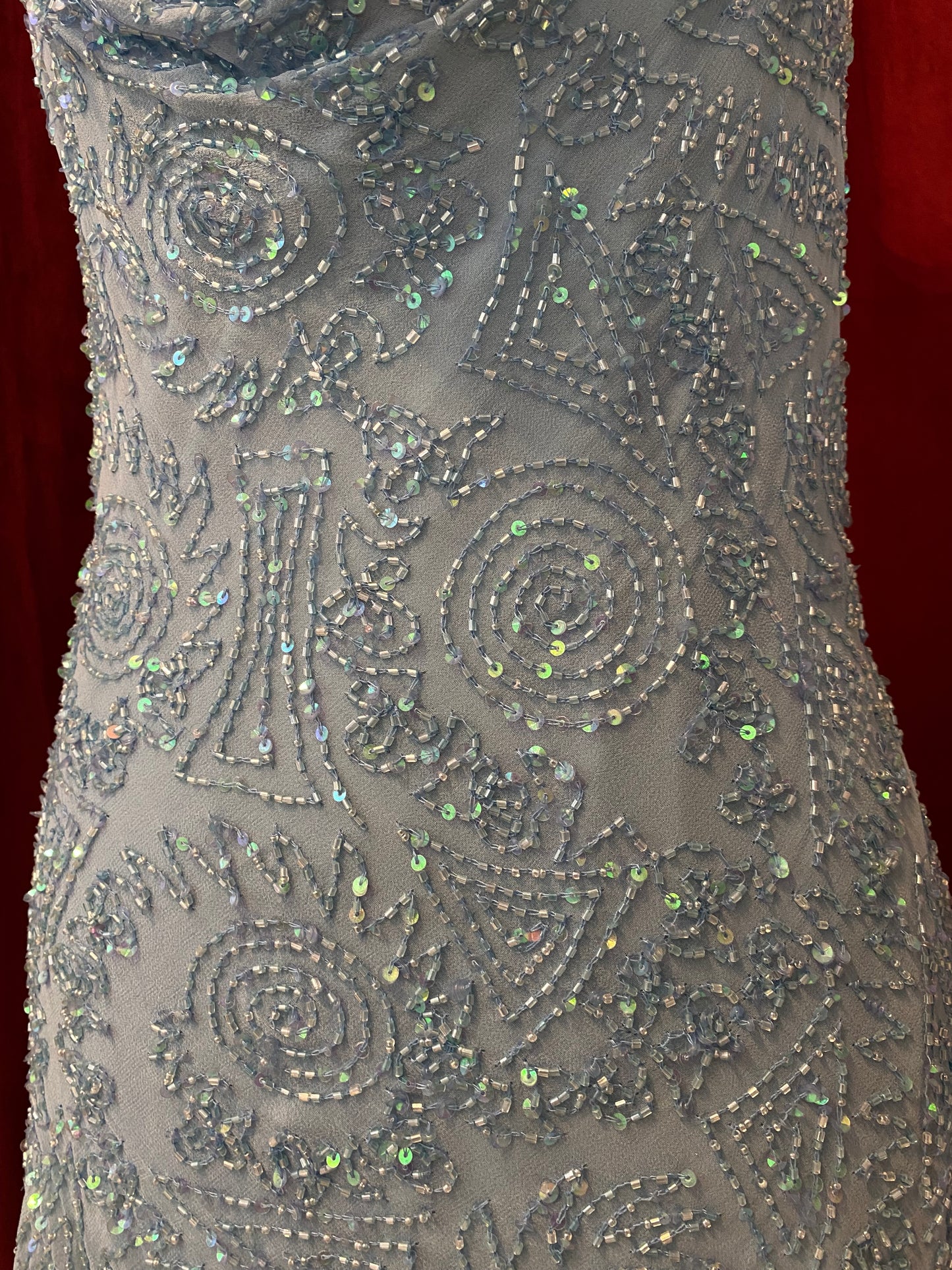 100% silk brand new baby blue handbeaded top 💙