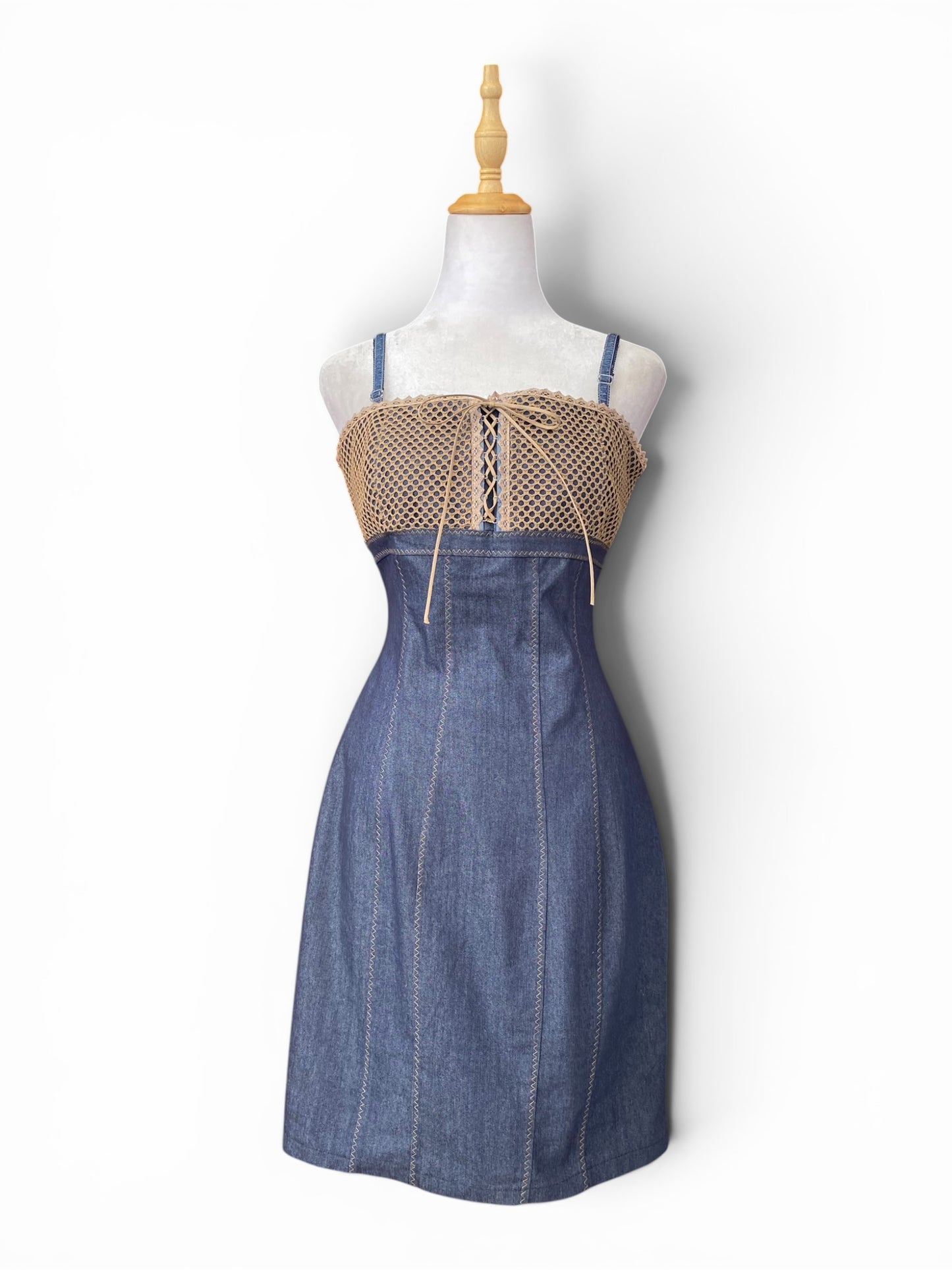 Jean midi bodycon dress