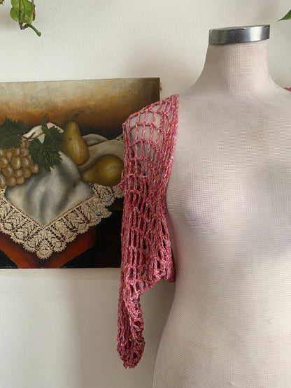Brand new knitted pink summer bolero