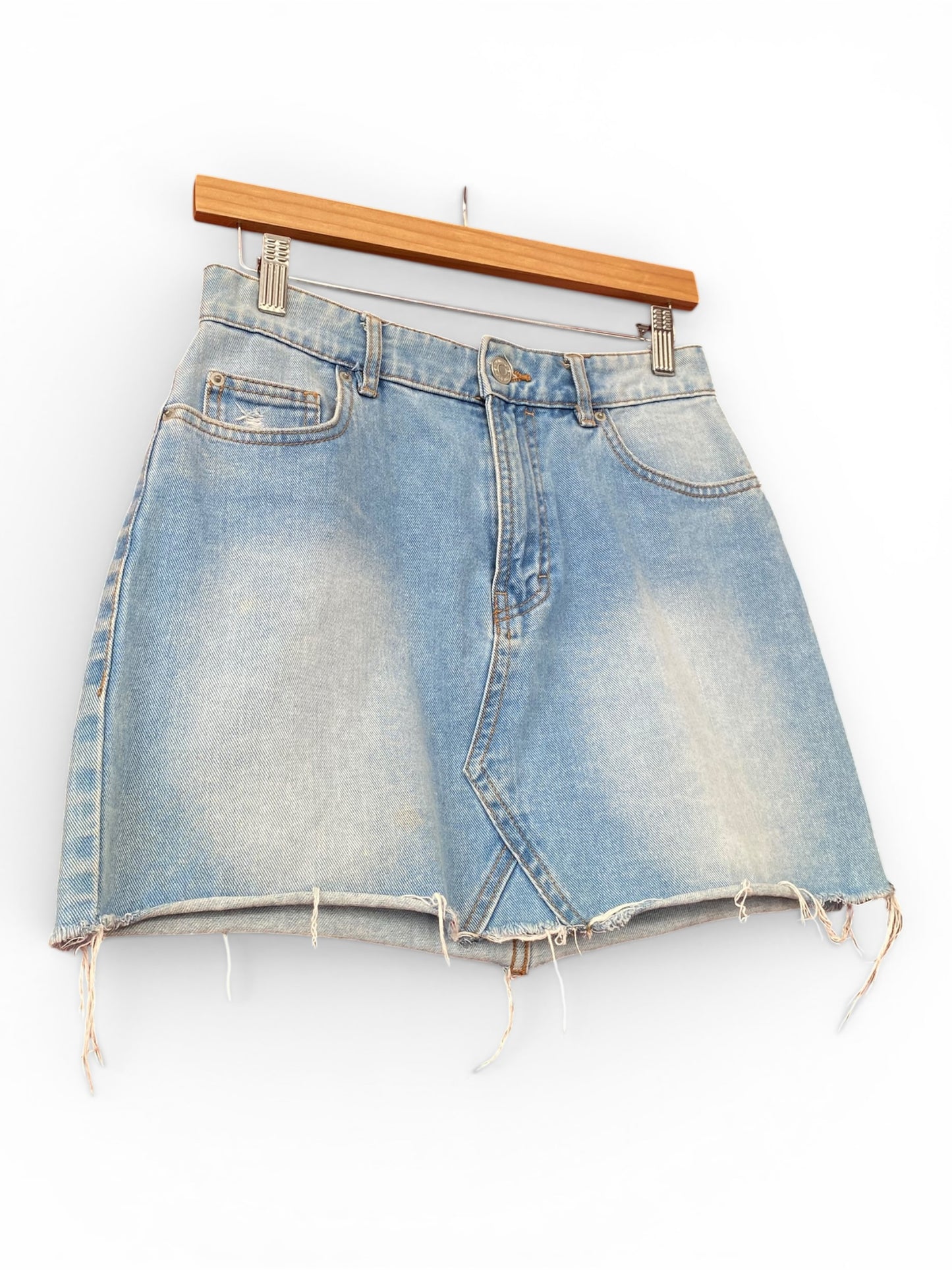 Light washed out mini skirt