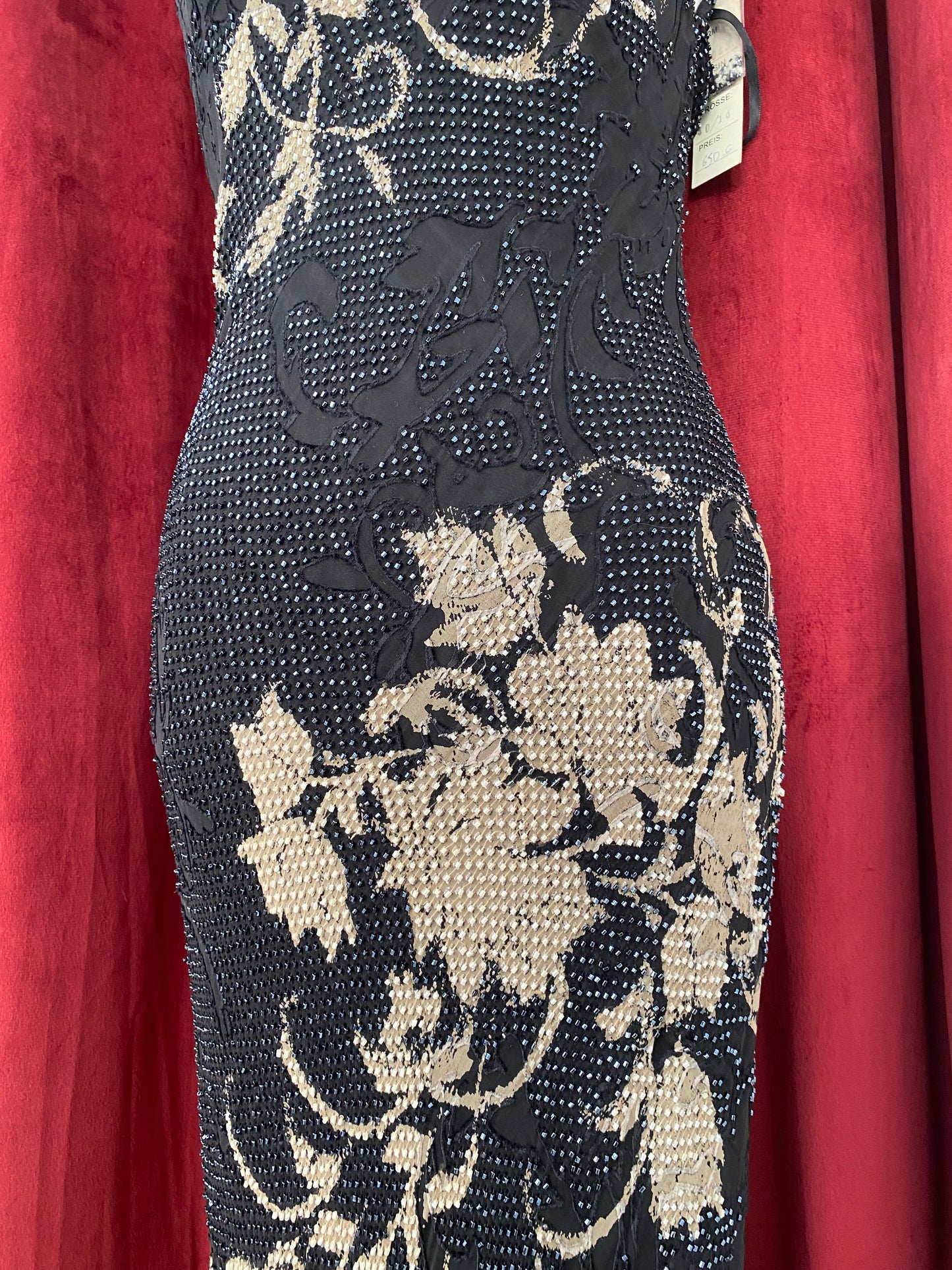 Noir Château Beaded Gown