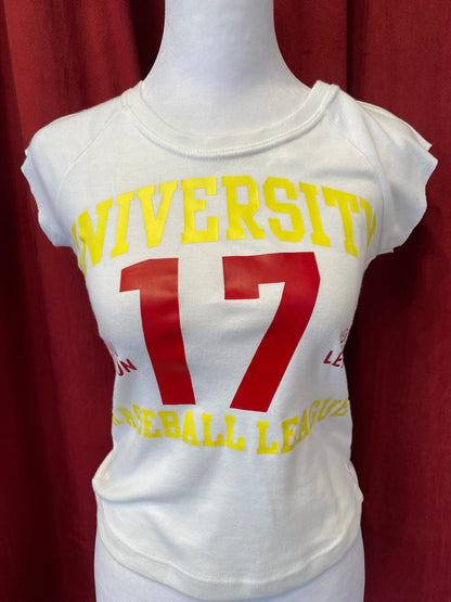 Brand new white T shirt with graphic details