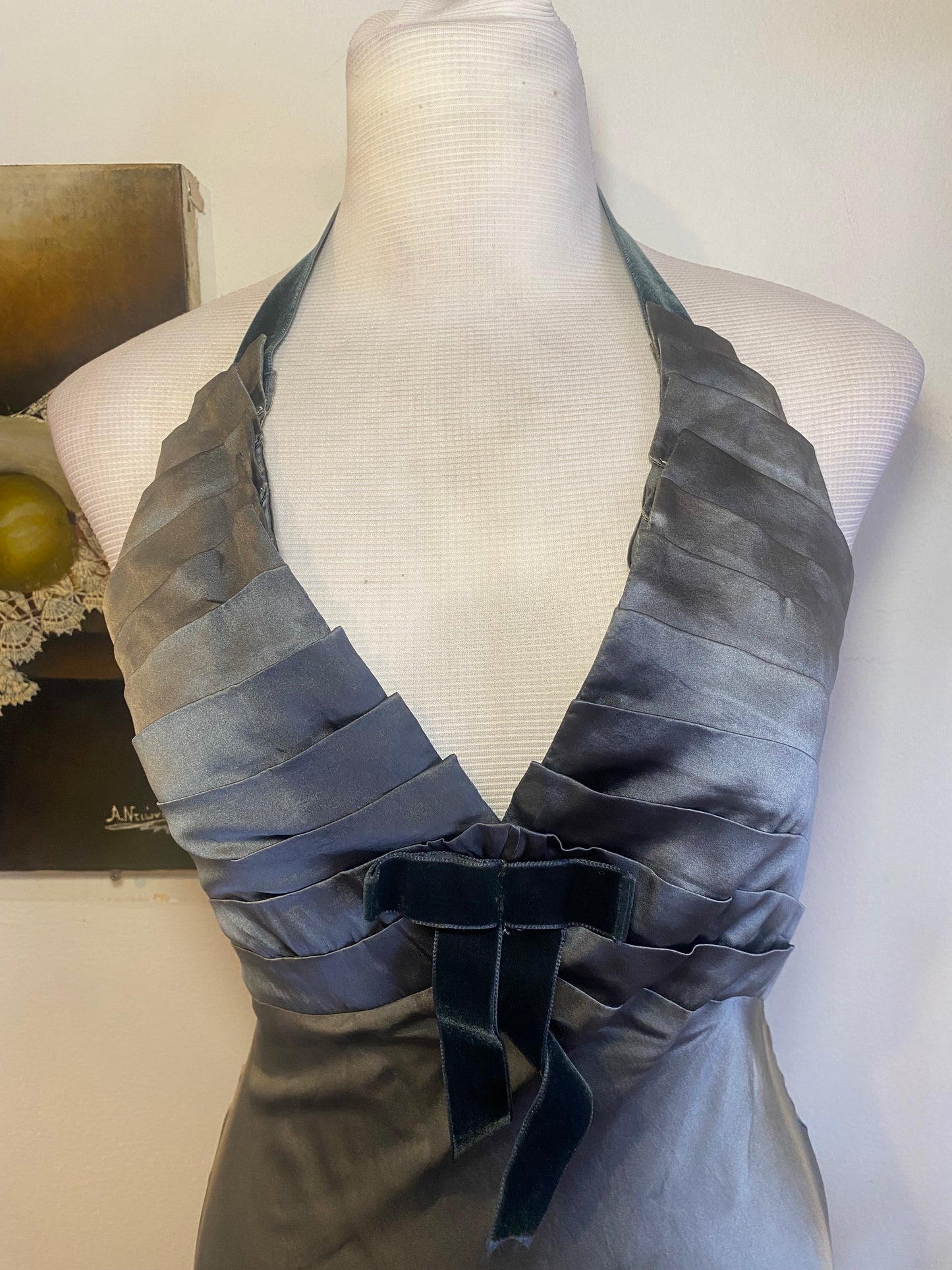 Silk brand new haute couture two toned dress