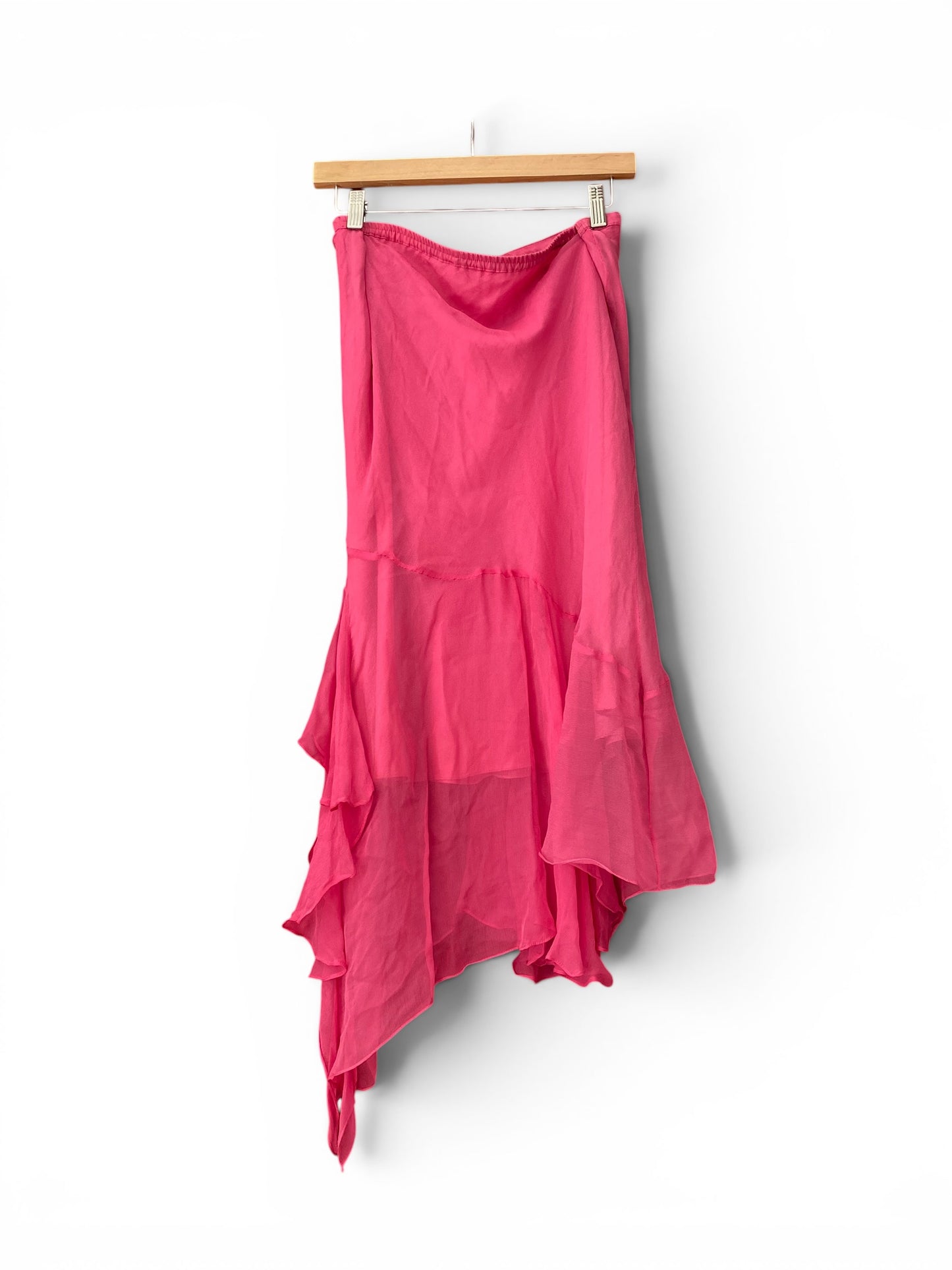 100% silk aftershock  Barbie pink skirt 💞