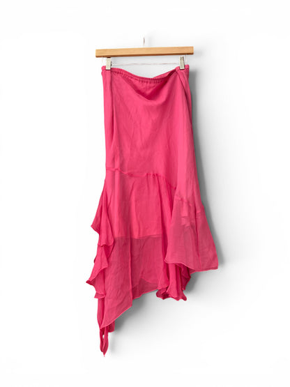 100% silk aftershock  Barbie pink skirt 💞