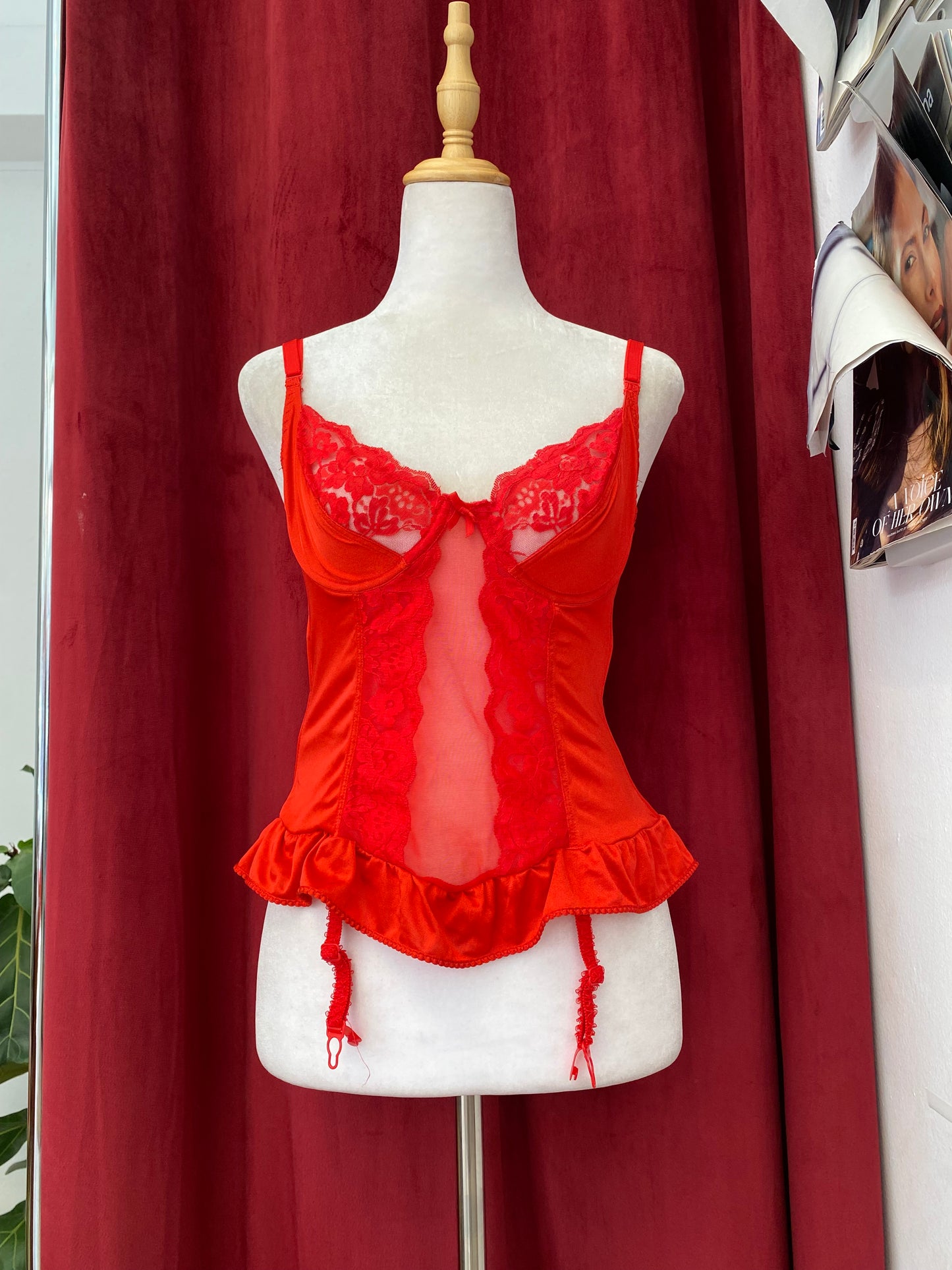 Red y2k corset