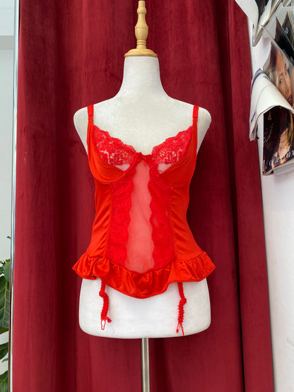 Red y2k corset