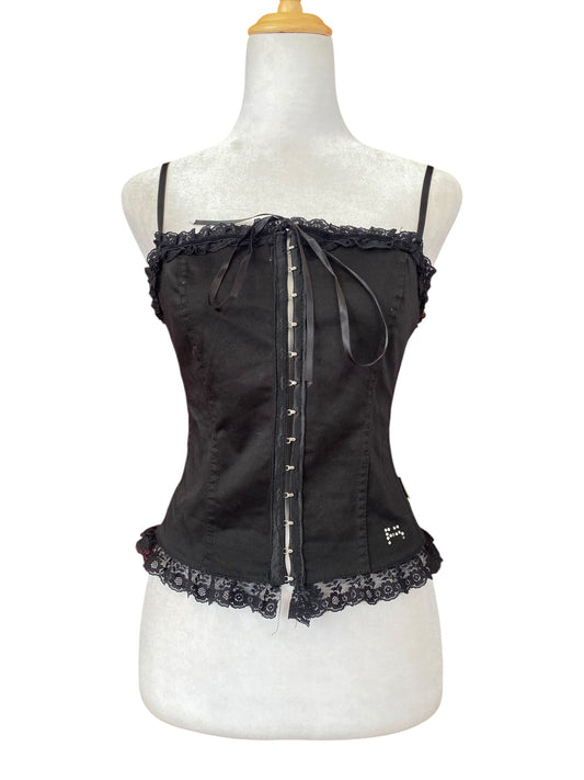 Black romantic corset top