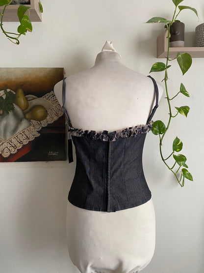Denim Zinas couture brand new corset