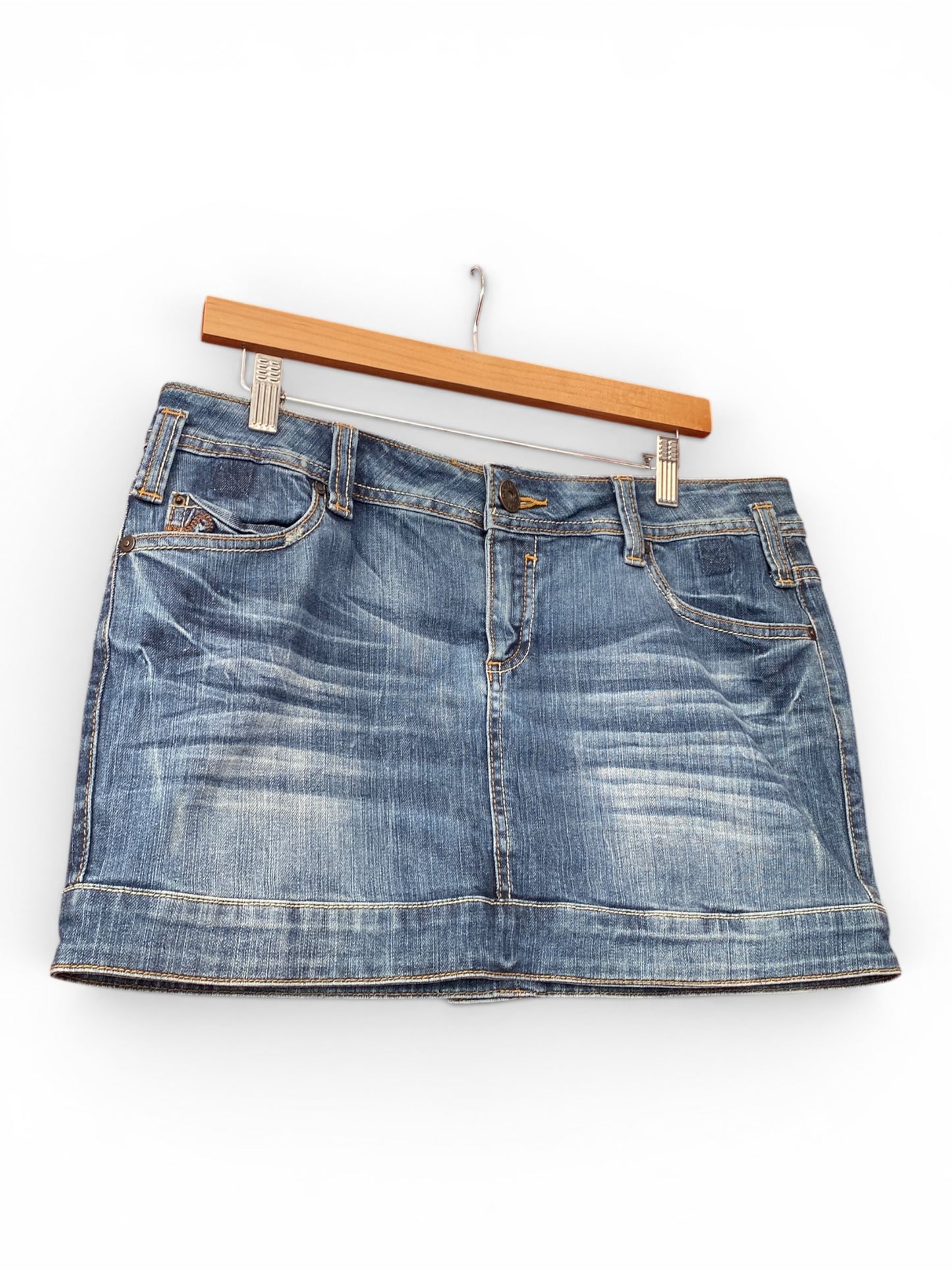 Mini denim skirt