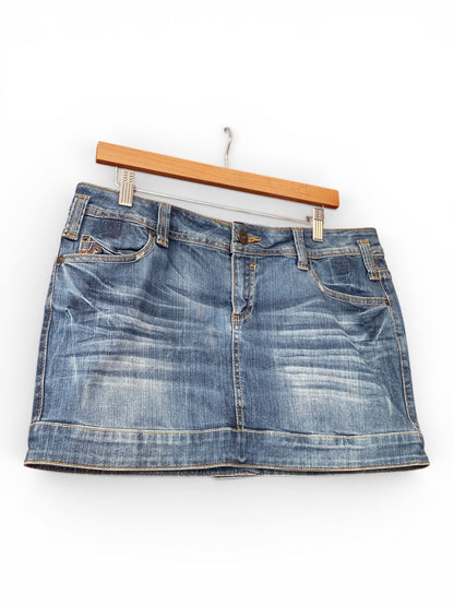Mini denim skirt
