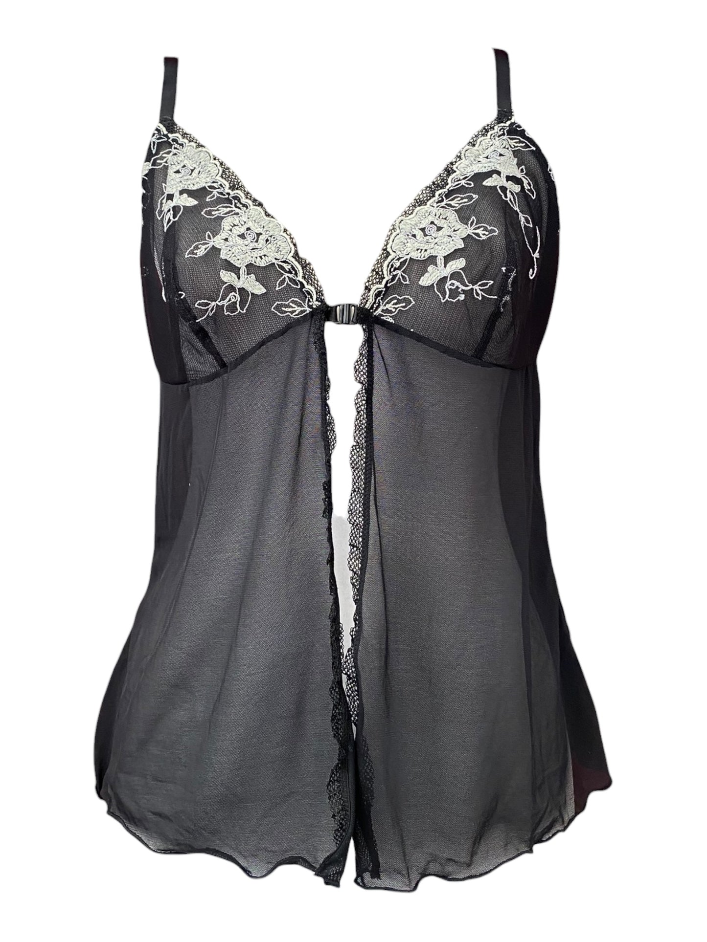 Noir Fleur sheer top