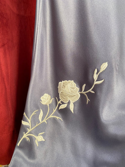 Satin light purple embroidered gown 🧚