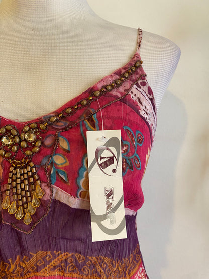 Silk based brand new beaded top