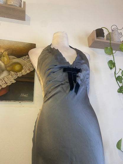 Silk brand new haute couture two toned dress