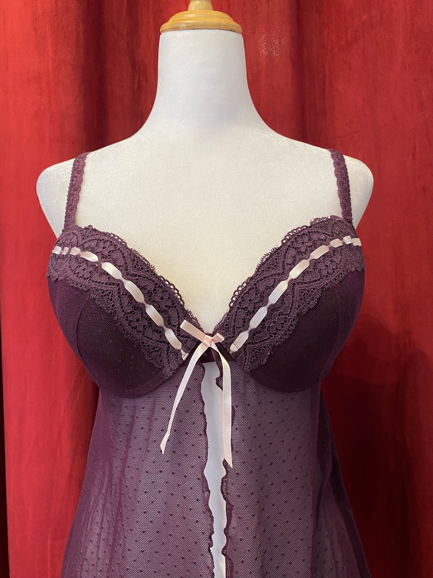 Fairy deep purple lace corset
