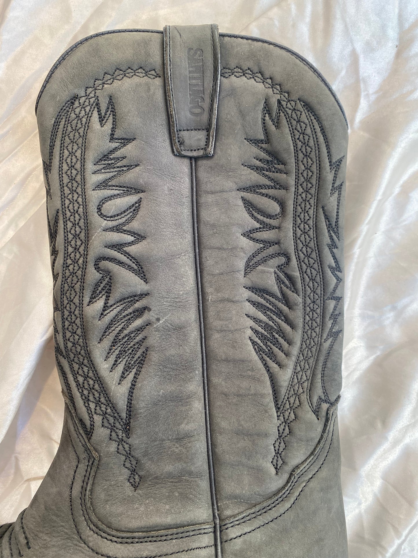 Suede brand new vintage black cowboy boots